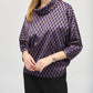Joseph Ribkoff - Geometric Jacquard Cowl Neck Top