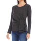Karen Kane - Petite Size Side Tie Metallic Top