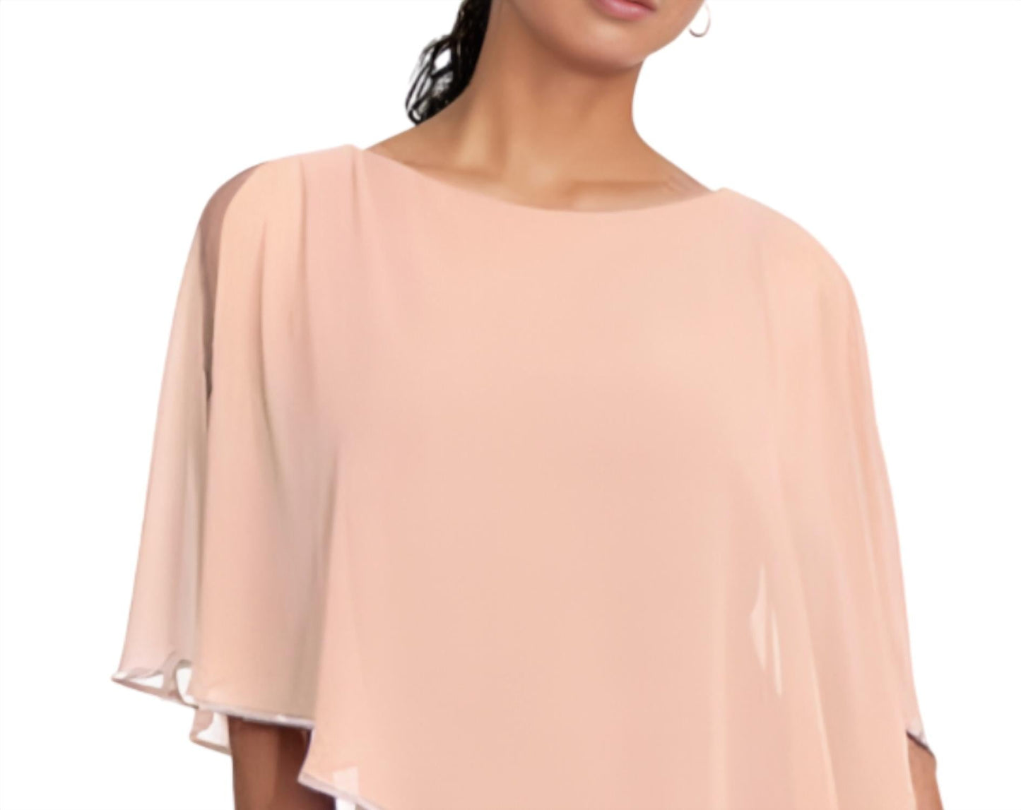 Joseph Ribkoff - Chiffon Cape Diamante Trim Dress