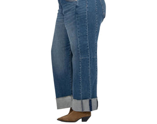 Kut From The Kloth - Meg High Rise Wide Leg Fab Ab Roll Up Jeans