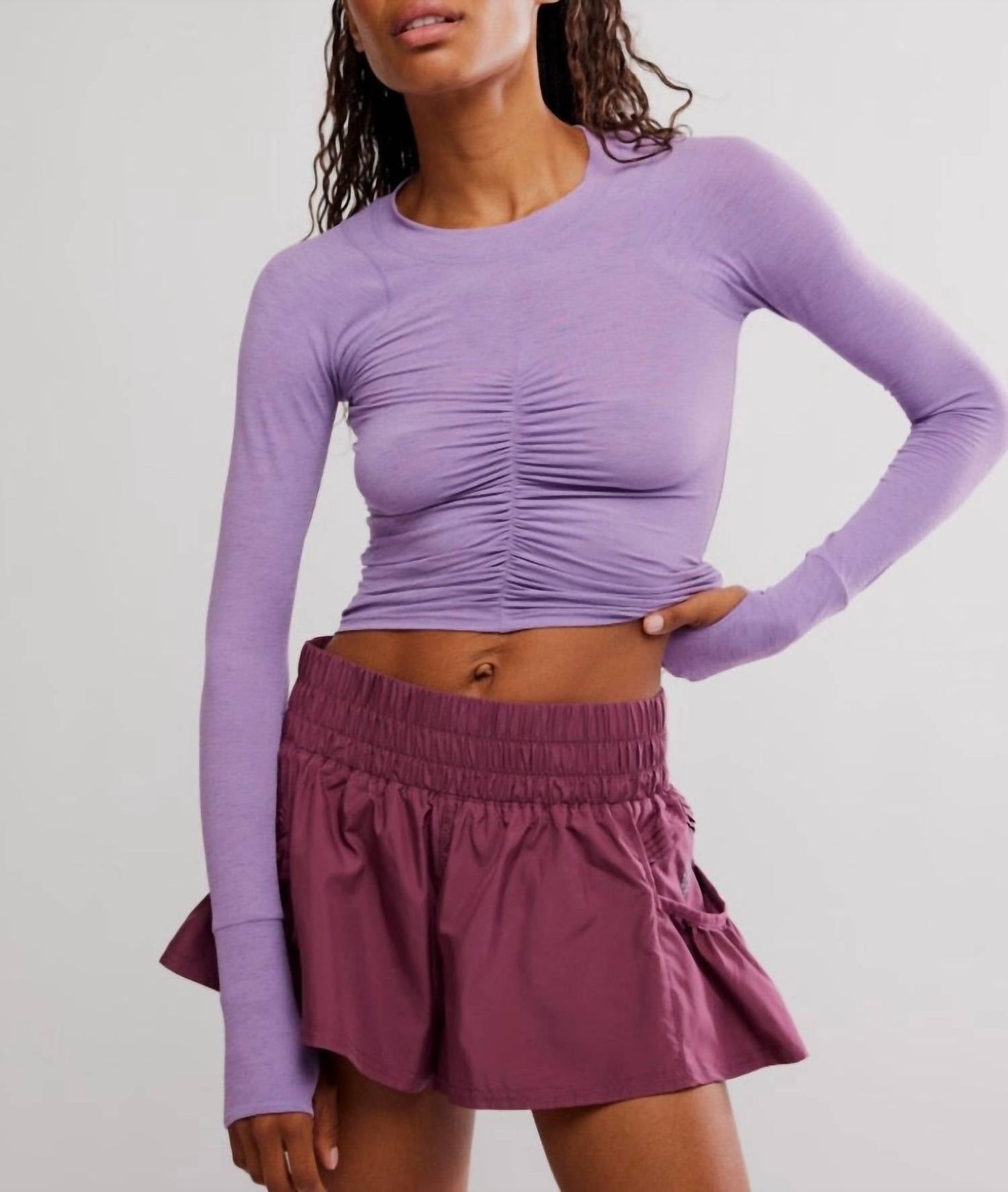 Free People - Tempo Ruched Long Sleeve Tee