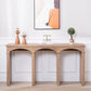 Rustic Archway Console Table – 60" Long Entryway Table with Decorative Arched Legs