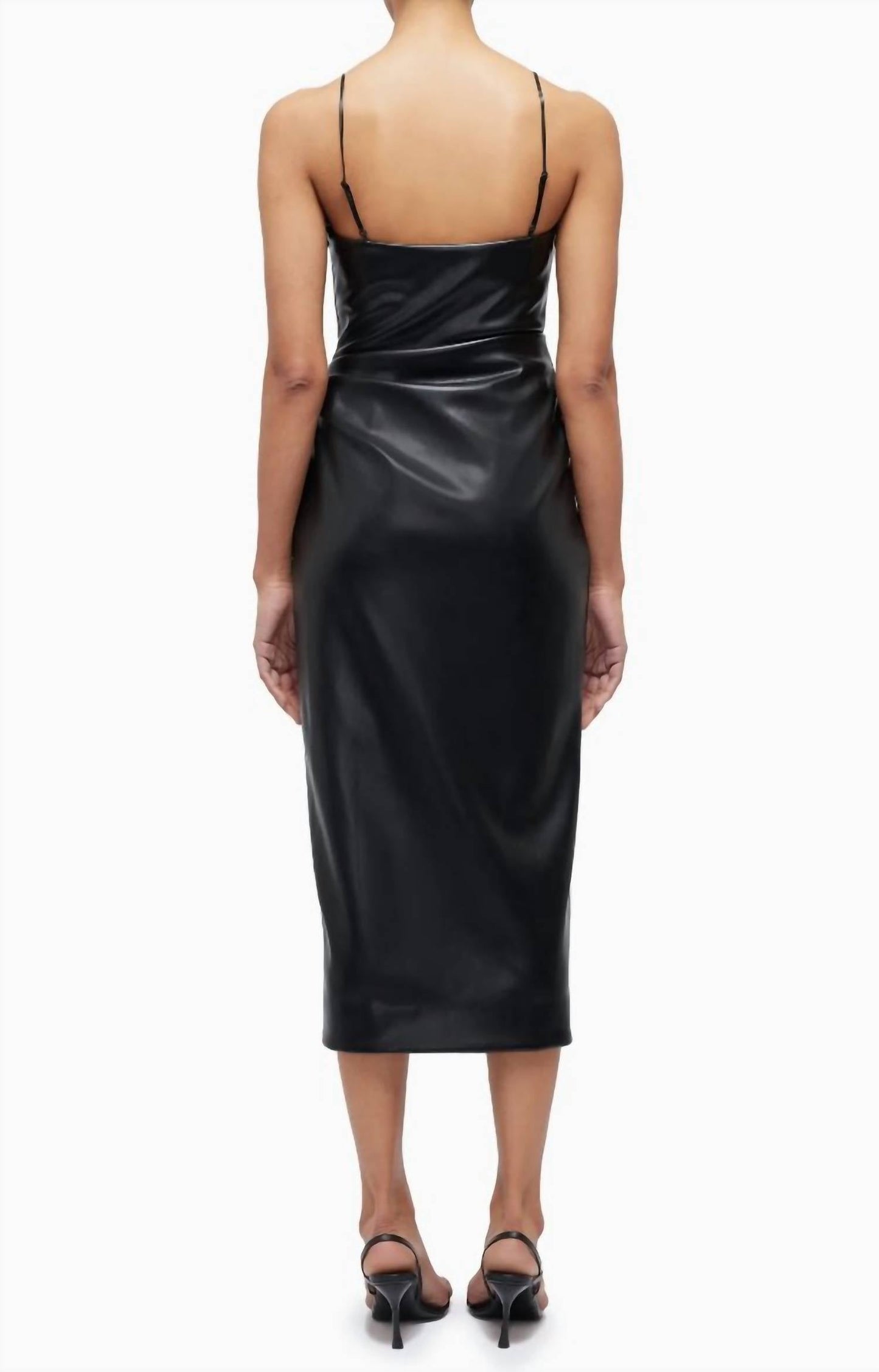 Simkhai - Carlee Fringe Detail Faux Leather Dress