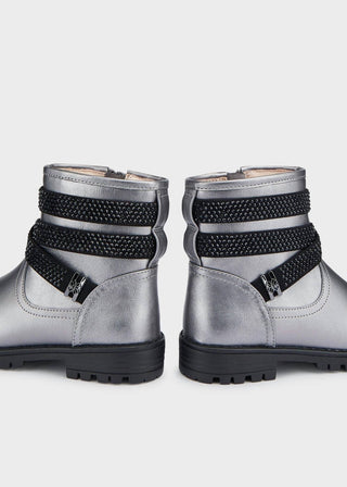 Mayoral - Kid's Rhinestone Strap Biker Bootie
