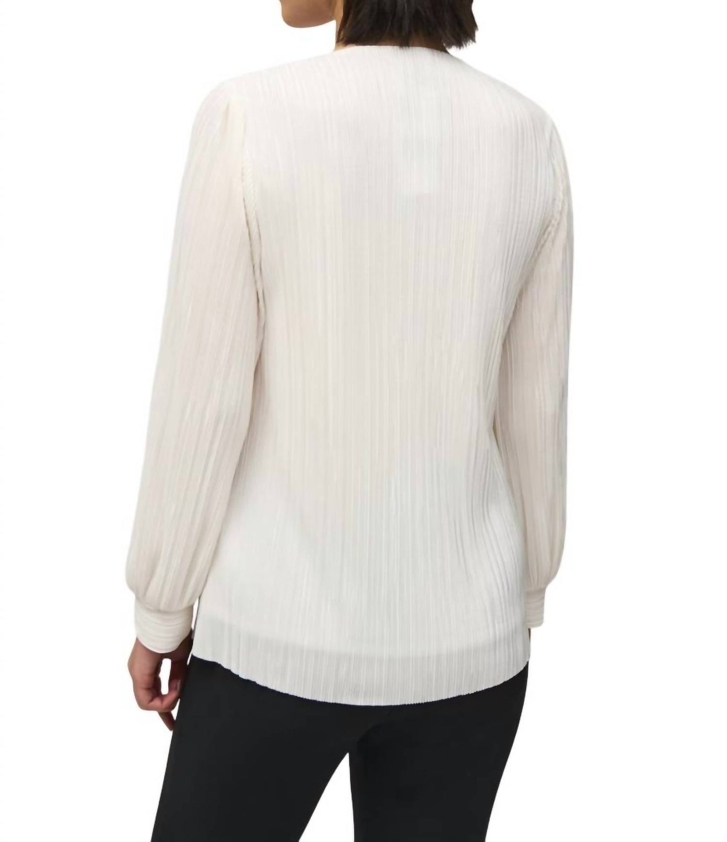 Joseph Ribkoff - V-neck Pleated Pullover Top