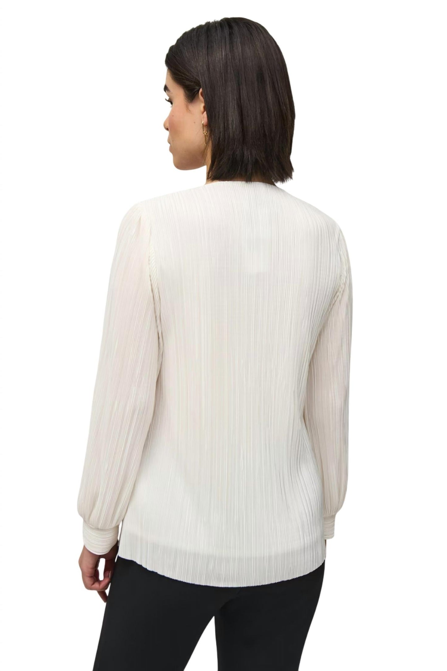 Joseph Ribkoff - V-neck Pleated Pullover Top