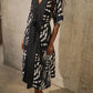 Joseph Ribkoff - Tropical Print Midi A-line Dress