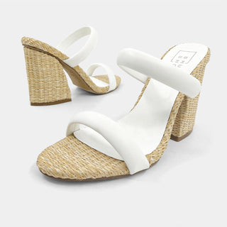 Shu Shop - Women's Gardenia Strap Raffia Heel Sandal