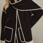 Elan - Whipstitch Detail Jacket Top Set