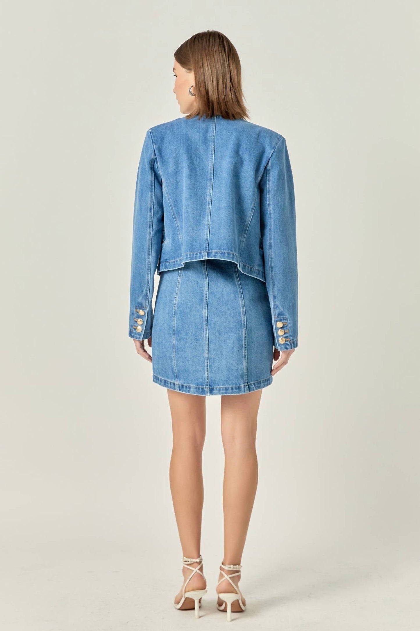 English Factory - Cropped Denim Jacket