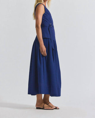 Derek Lam 10 Crosby - Annika Mixed Media Mini Grid Georgette Midi Dress