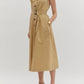 Entro - Belted Pleated Skirt & Pockets Dress