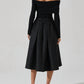 Astr - Andolina Jacquard Midi Skirt
