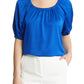 Nordstrom Gathered Blouse - Blue Surf