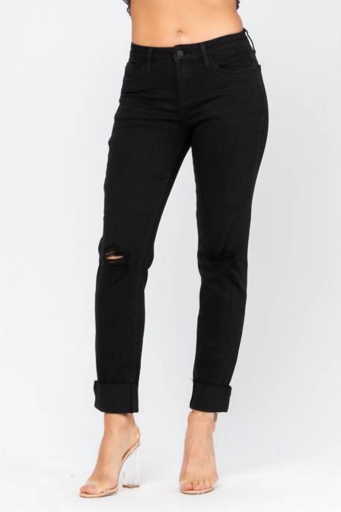 Judy Blue - Mid-rise Distressed Slim Fit Jean