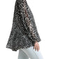 Umgee - Dalmatian Balloon Ruffle Sleeve Top
