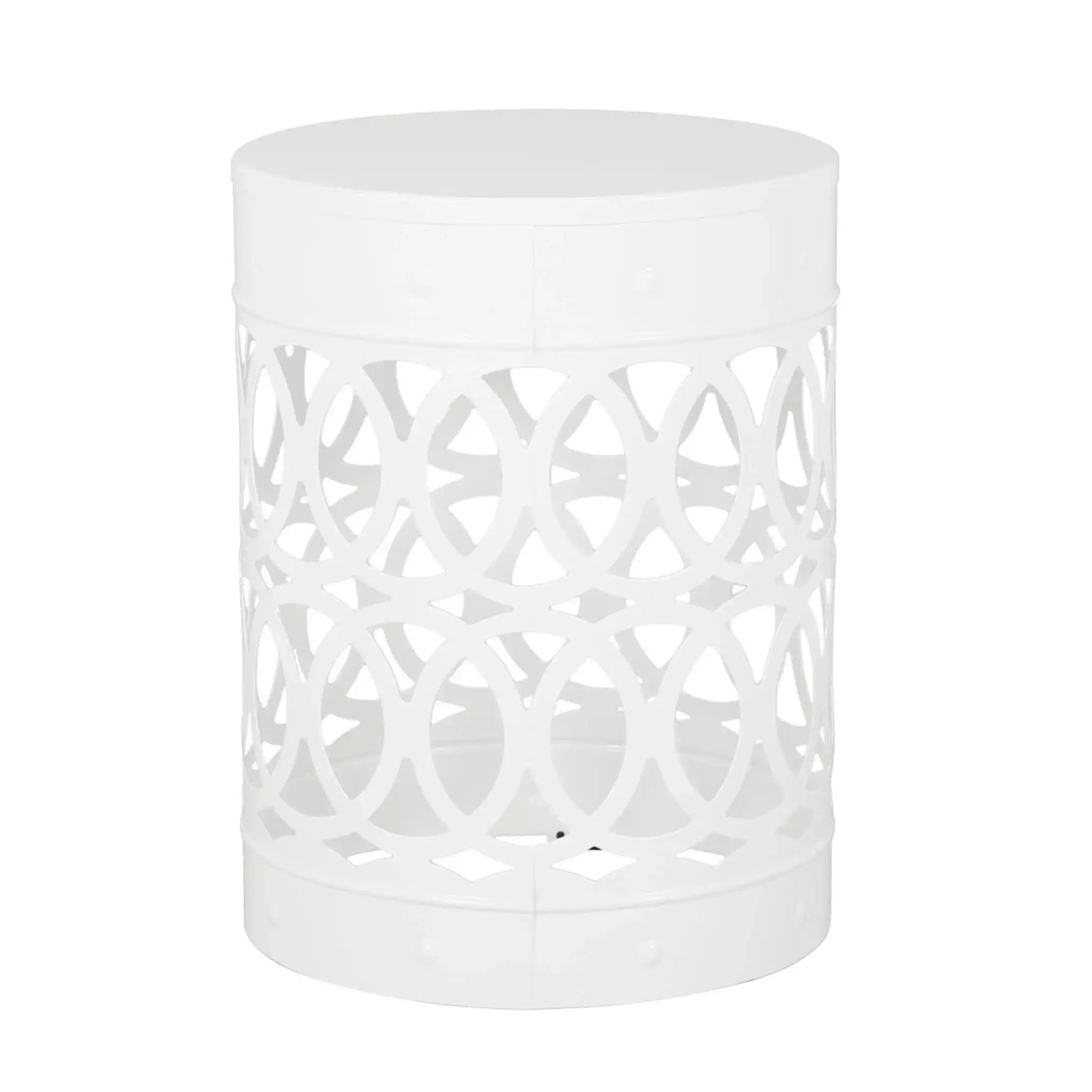 Outdoor Metal Large End Table, Modern Design