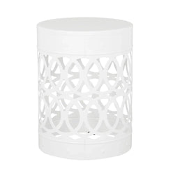 Outdoor Metal Large End Table, Modern Design