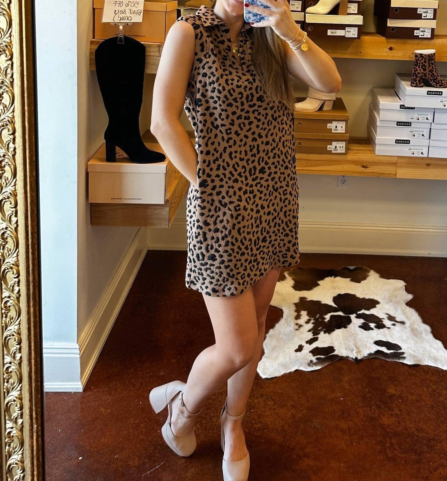Dear Lover - Sleeveless Leopard Dress