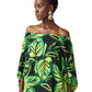Joseph Ribkoff - LEAF PRINT OFF-SHOULDER