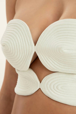 Adriana Degreas - Solid High Leg Matelasse Swimsuit