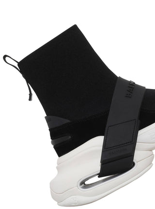 Balmain - Men's B Bold Strap Knit & Suede High-top Sneakers