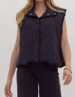 Entro - Jodi Scalloped Quilted Vest