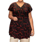On The Plus Side - Short Sleeve Baby Doll Top - Plus