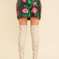 Cloud Ten - Flower Sequin Mini Skirt
