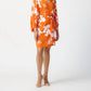 Joseph Ribkoff - Floral Print Georgette Puff Sleeve Belted Dress