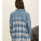 Blu Pepper - Colorblock Plaid Long Sleeve Button Down Shirt