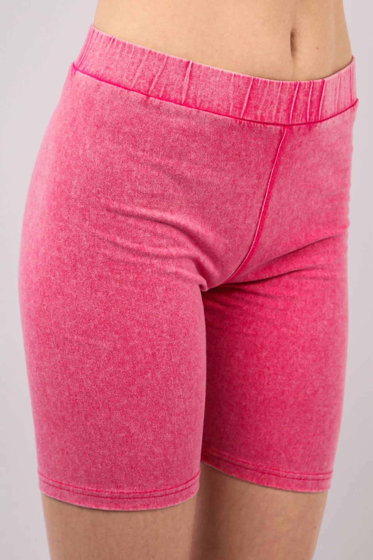 Very J - Washed Stretchy Knit Activewear Top & Shorts
