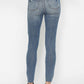 Judy Blue - High Waist Tummy Control Vintage Wash Destroyed Hem Skinny Jeans