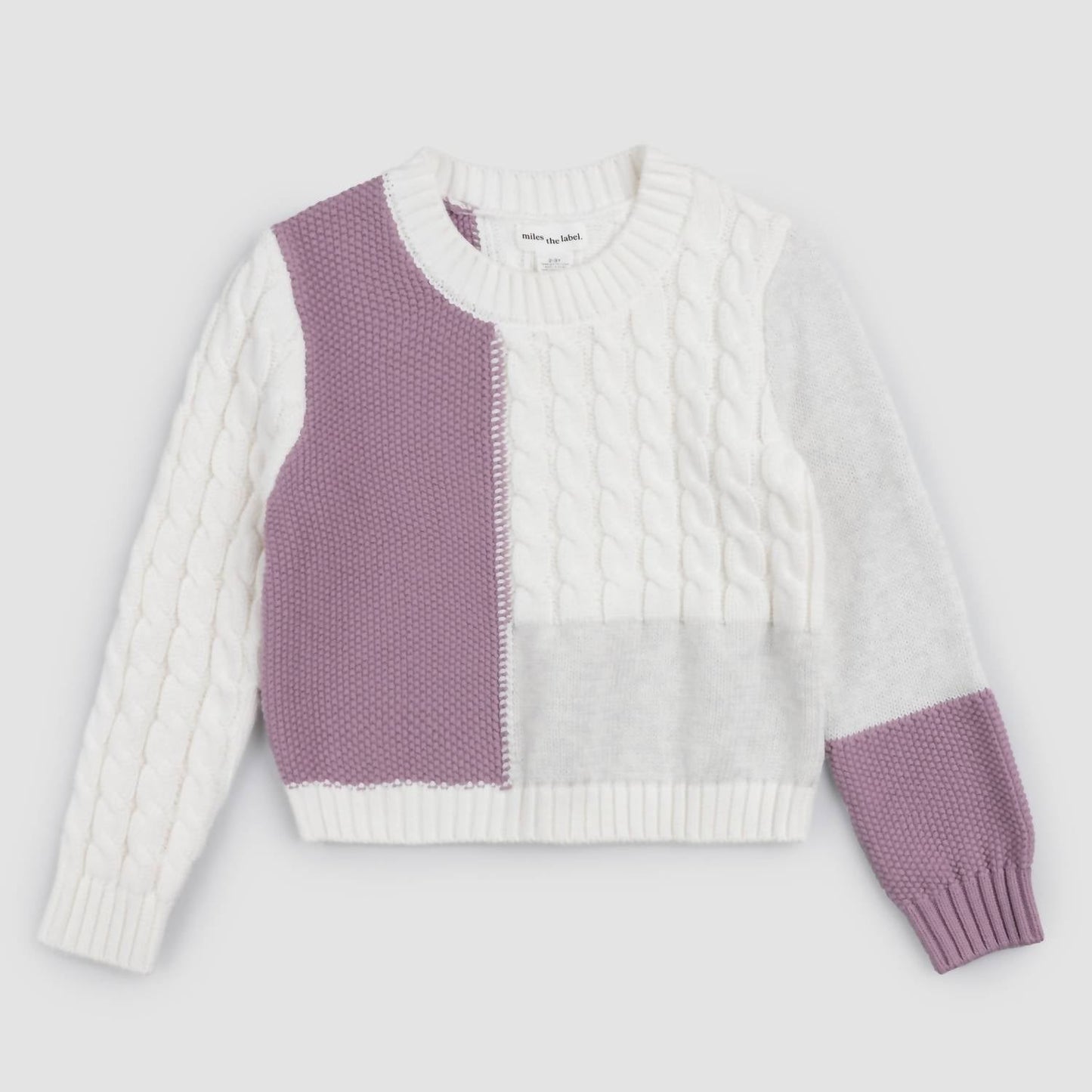 Miles The Label - Elderberry Color Block Knit Sweater