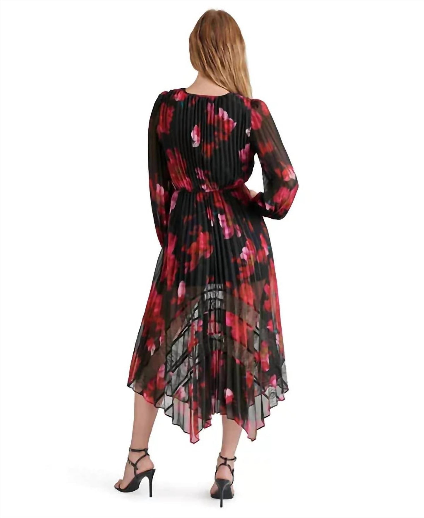 Steve Madden - Floral-print Pleated Midi Dress