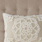 King/Cal King 3 Piece Tufted Cotton Duvet Cover Set