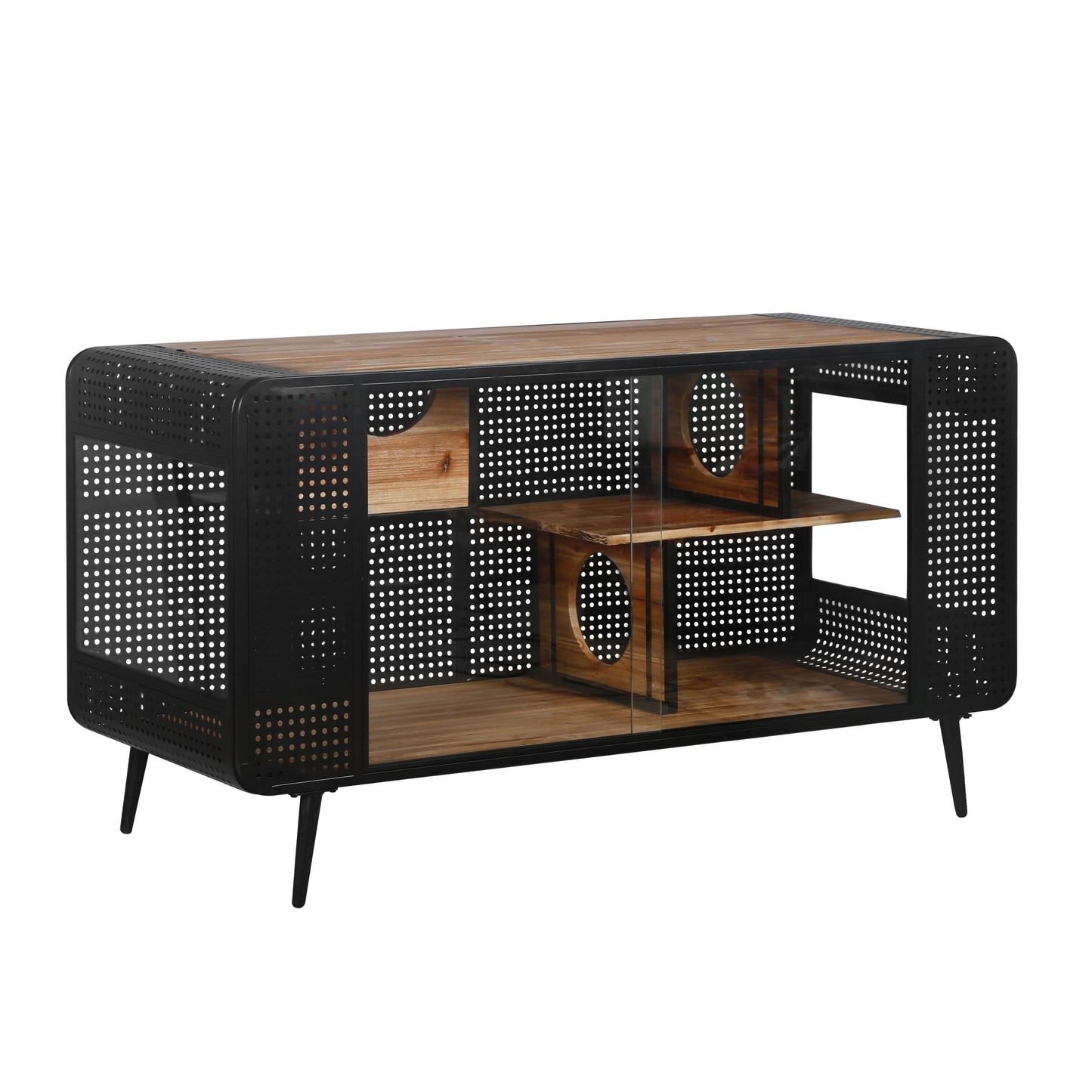 Modern Spacious Cat House Black + Brown