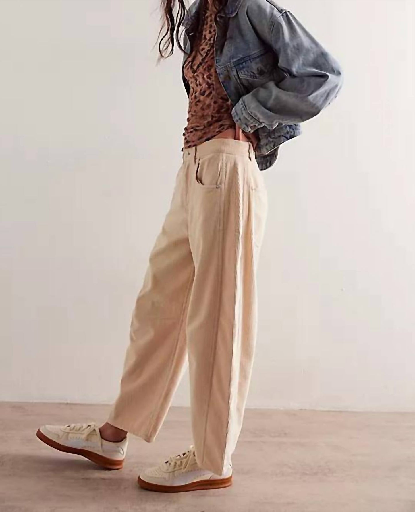 Free People - Good Luck Mid-rise Cord Barrel Jean