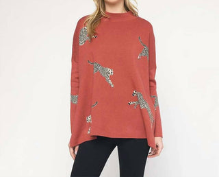 Entro - Leopard Sweater Top