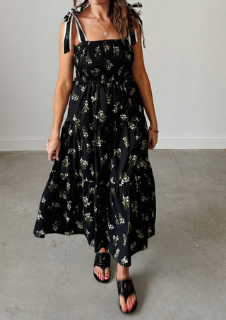 Entro - Floral Tiered Midi Dress