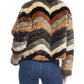 Fabulous Furs - Desert Chevron Faux Fur Jacket