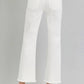 Risen - Tc Mid Rise Crop Straight Fray Hem Pants - White