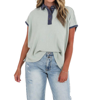 Ee:Some - Collar Code Boxy Top