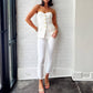 Endless Rose - Strapless Buttoned Top