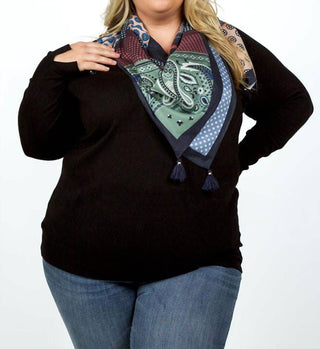 Echo - FOULARD SQUARE TASSEL SCARF