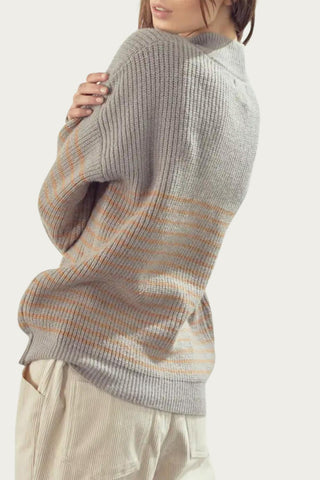&Merci - RIBBED HALF-ZIP SWEATER
