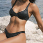 Gigizara - Abalone Shimmer Plunge Bikini Top Underwire Support & Gold Clasp