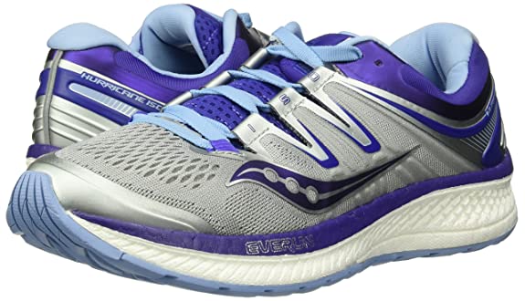 Saucony Women's Hurricane ISO 4 Running Shoes Grey/Purple