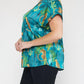Entro - Permanent Rolled Cuffs V-Neck Top