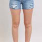 Judy Blue - High Waist Shorts With Stitch Over Destroy